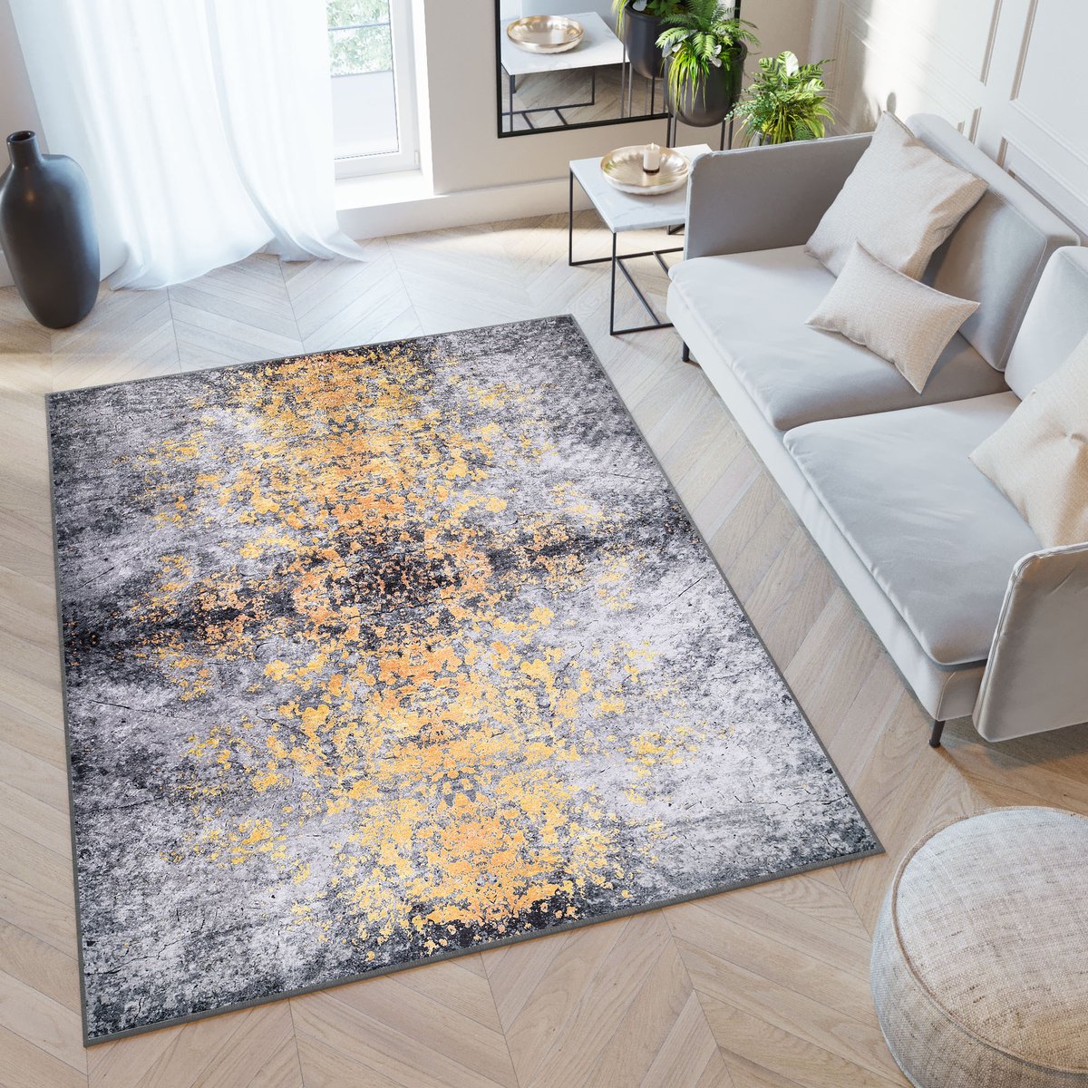 Tapiso Victoria Vloerkleed Laagpolig Antislip Woonkamer Tapijt Maat- 160x230