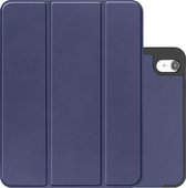Hoesje Geschikt voor iPad 2022 Hoesje Case Hard Cover Hoes Book Case Met Uitsparing Geschikt voor Apple Pencil - Donkerblauw