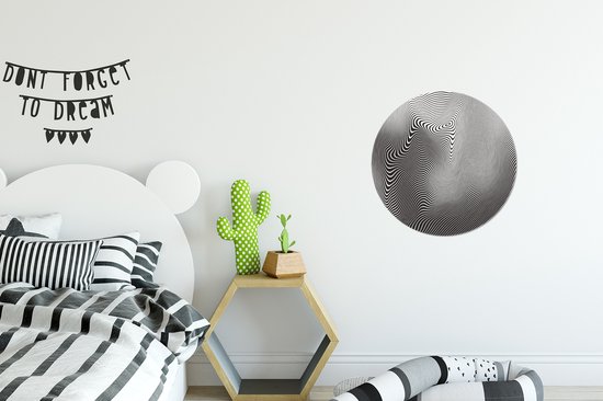 Illusion d'optique cercles abstraits cercle mural aluminium ⌀ 30 cm - impression photo sur cercle mural / cercle vivant / cercle de jardin (décoration murale)