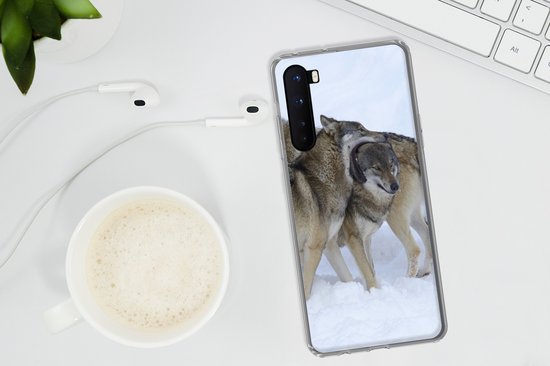 OnePlus Nord - Loup - Europe - Neige - Coque de téléphone en Siliconen
