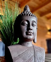 Thais Boeddha Hoofd 46 cm - Boeddhahoofd roest kleur | GerichteKeuze