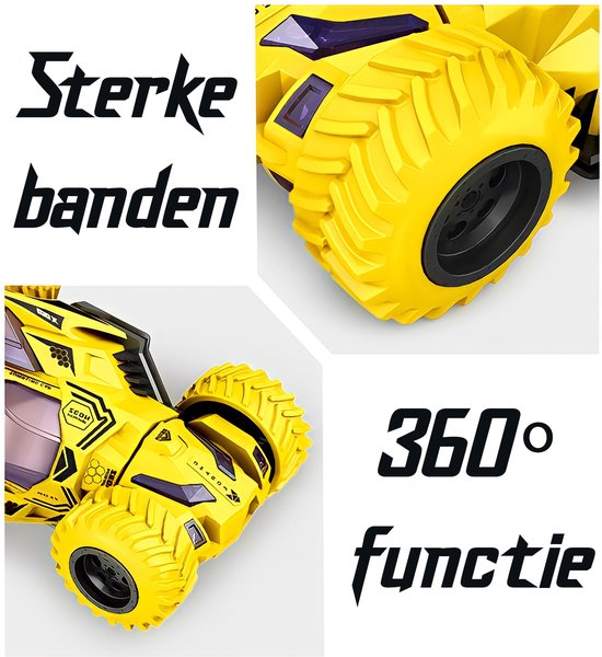 Pristar Remote Controlled Car 1:14 Stunt Car Drift Toy 4WD 2.4GHz 360 Rotation Remote Control Car with Hand Control Gift Boys Children from 5 6 8 9 10 Years
