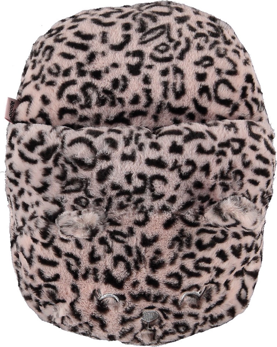 Goedkoopste Apollo - Grote voetenwarmer slof - Cheetah roze - one size 30 x 27 cm - Dierensloffen