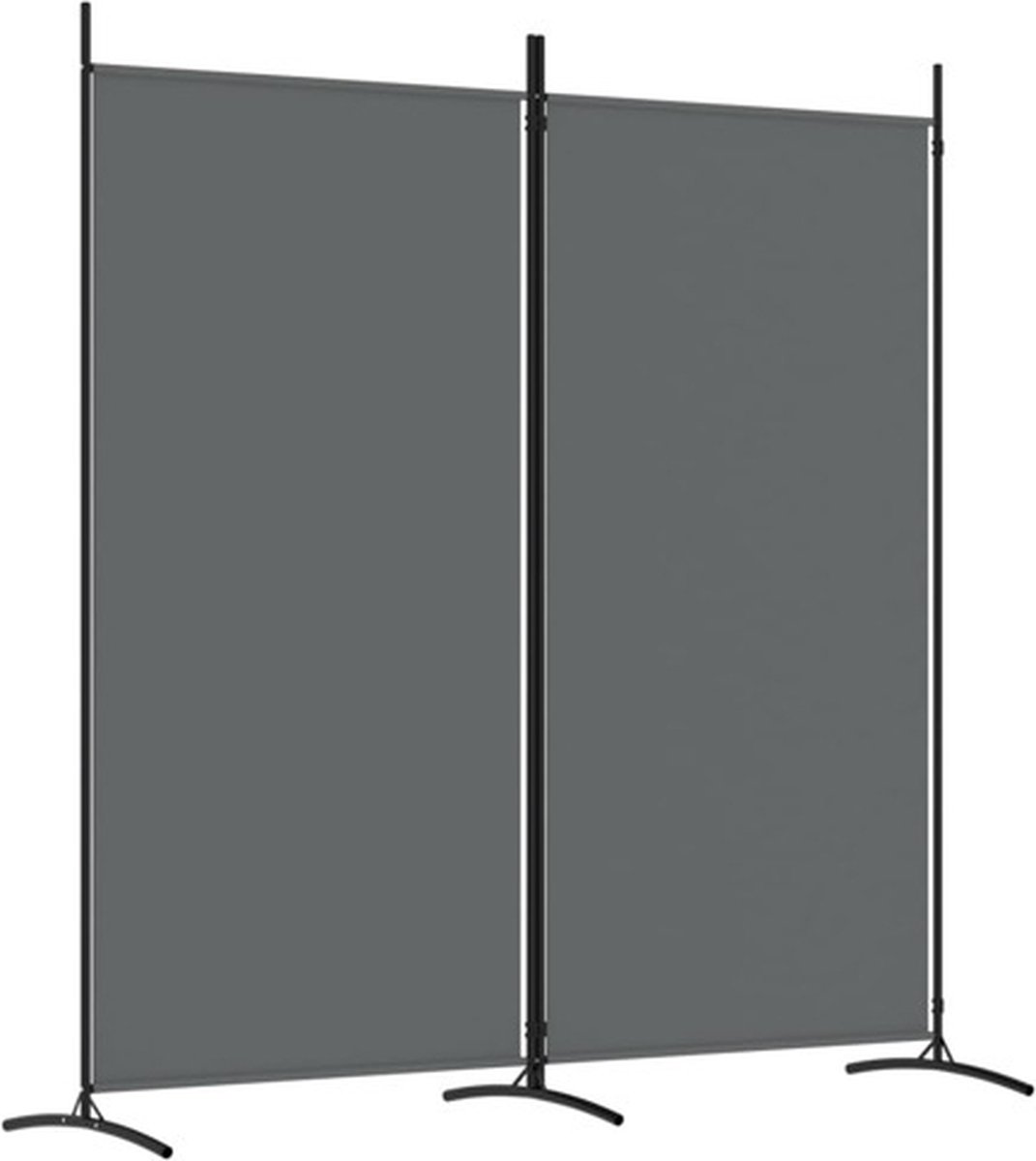 Paravent 3 Panneaux - Séparation D'espace - Tissu Polyester - Anthracite 260x180 Cm