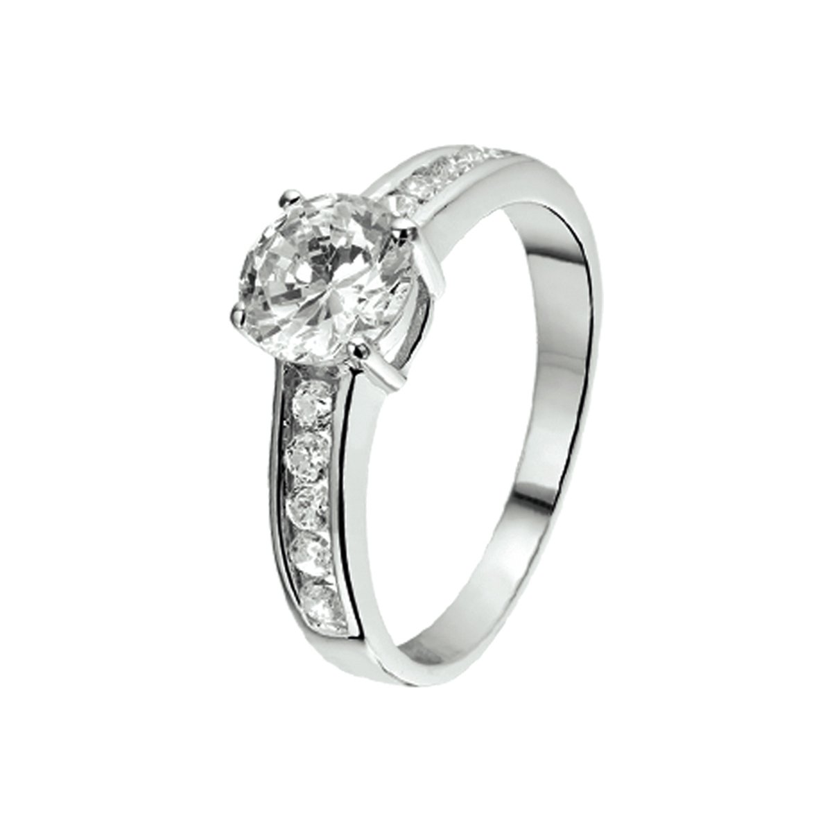 Gerhodineerd Zilver Ring Met Zirkonia 1308553