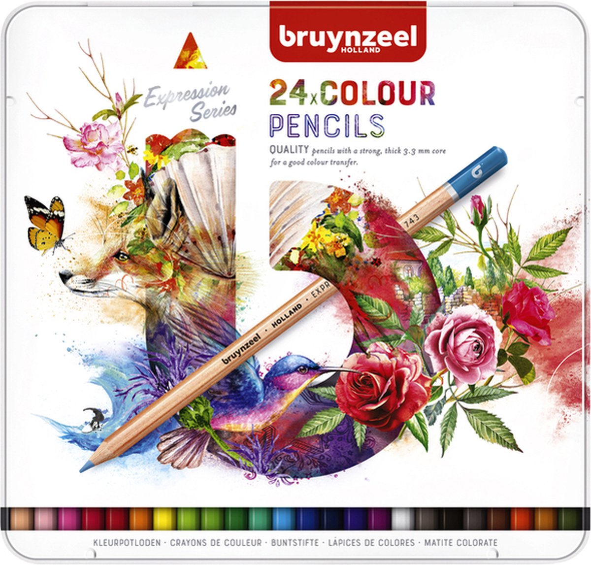 Kleurpotloden Bruynzeel Expression colour blik à 24 stuks