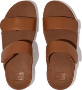 Fitflop Slipper Lulu Dias en cuir réglables Light Tan Cognac