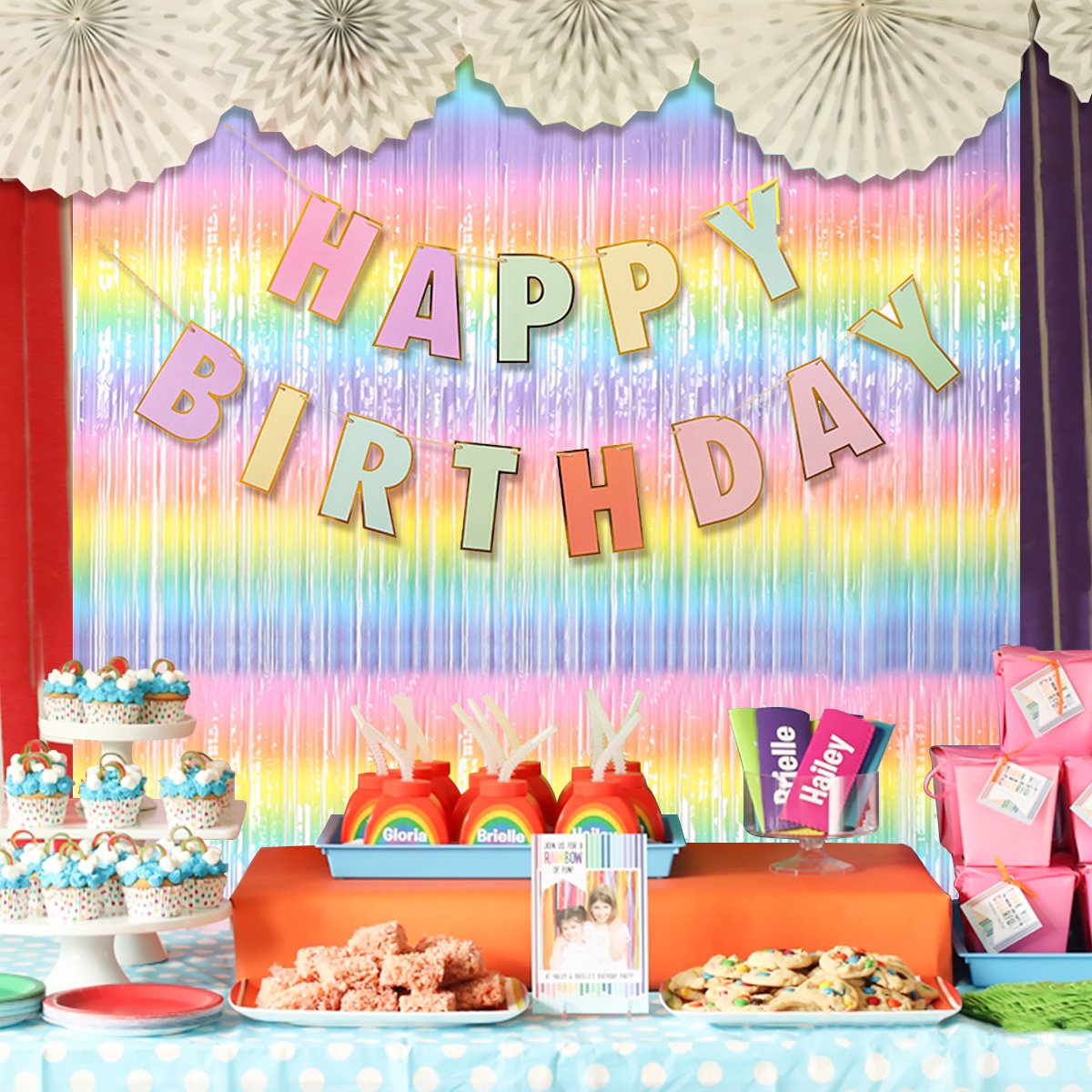 Backdrop Deurgordijn Gordijn Regenboog Unicorn Versiering Deur Kinderfeestje Regenboog Eenhoorn Versiering - 100*200 Cm — afbeelding 5