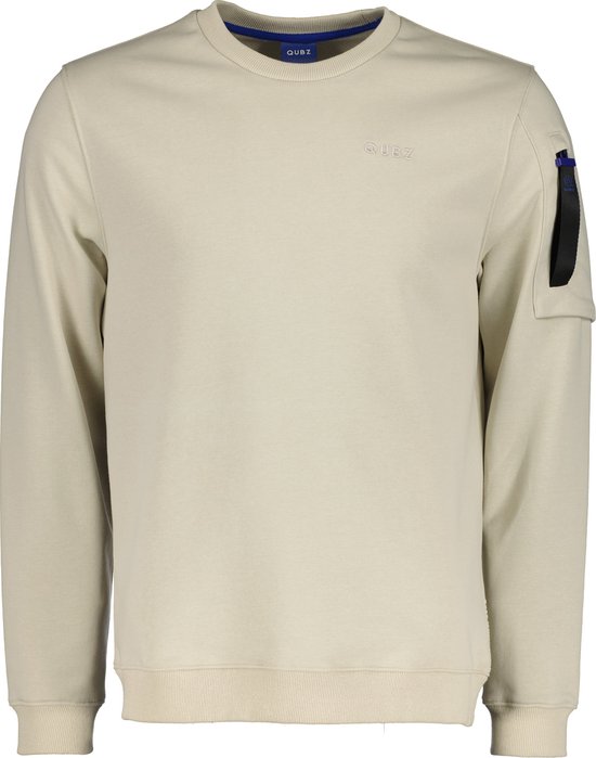 Qubz Sweater - Slim Fit - Beige - 3XL Grote Maten