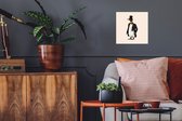 Muurstickers - Sticker Folie - Pinguïn - Dier - Hoed - Colbert - Zwart - 30x30 cm - Plakfolie - Muurstickers Kinderkamer - Zelfklevend Behang - Zelfklevend behangpapier - Stickerfolie