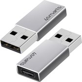 Set de 2 adaptateurs de charge/transfert USB vers USB C 5Go/s 4smarts Argent