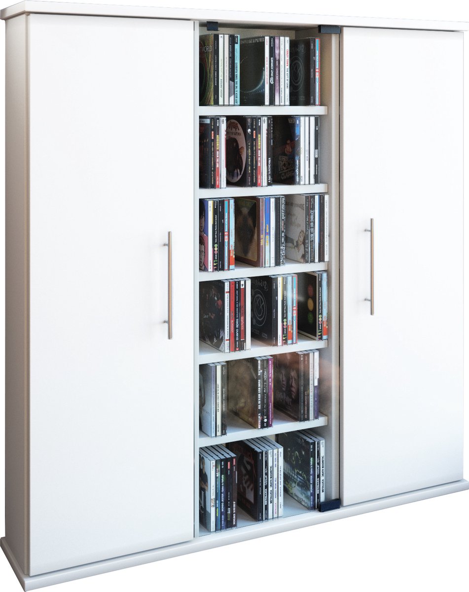Armoire de stockage de CD / DVD - armoire de rangement pour 300 CD / 130 DVD  ou jeux