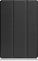 Hoes Geschikt voor Lenovo Tab P12 Pro Hoes Tri-fold Tablet Hoesje Case - Hoesje Geschikt voor Lenovo Tab P12 Pro Hoesje Hardcover Bookcase - Zwart.