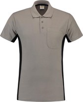 Tricorp Poloshirt Bi-Color - Workwear - 202002 - Grijs-Zwart - maat 7XL