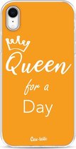 Casetastic Apple iPhone XR Hoesje - Softcover Hoesje met Design - Queen for a day Print