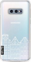 Casetastic Samsung Galaxy S10e Hoesje - Softcover Hoesje met Design - Amsterdam Canal Houses White Print