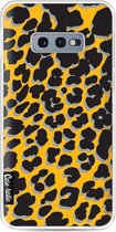 Casetastic Samsung Galaxy S10e Hoesje - Softcover Hoesje met Design - Leopard Print Yellow Print