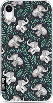 Casetastic Apple iPhone XR Hoesje - Softcover Hoesje met Design - Laughing Baby Elephants Print