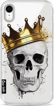 Casetastic Apple iPhone XR Hoesje - Softcover Hoesje met Design - Royal Skull Print