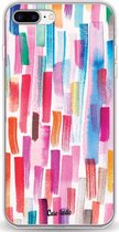 Casetastic Apple iPhone 7 Plus / iPhone 8 Plus Hoesje - Softcover Hoesje met Design - Colorful Strokes Print