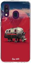 Casetastic Samsung Galaxy A40 (2019) Hoesje - Softcover Hoesje met Design - Rhino Print