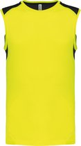 Tweekleurige tanktop sportoverhemd heren 'Proact' Fluorescent Yellow - M