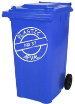 Sticker cirkel voor plastic kliko container met huisnummer | Rosami