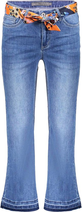 Geisha Jeans 7/8 Flared Jeans Belt 31004 10 Stonebleach Denim Dames Maat -  S | bol.com