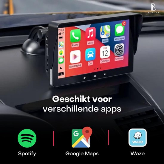 Boscer® Smart Navigatiesysteem - Apple Carplay & Android Auto (draadloos) -  7 Inch -... | bol.com