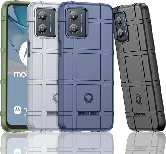 Coque Motorola Moto G53 - Coque en Shield TPU robuste - Blauw - Coque pour téléphone portable - Coque compatible avec : Motorola Moto G53