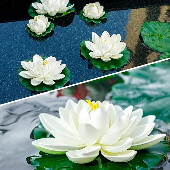 Lot De 6 Lampes Flottantes Fleurs Lotus LED Pour Piscine & Étang - Réalistes Avec Piles