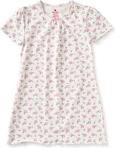 Little Label Nachthemd Meisjes Maat 134-140/10Y - roze, wit - Bloemetjes - Slaapshirt - Zachte BIO Katoen
