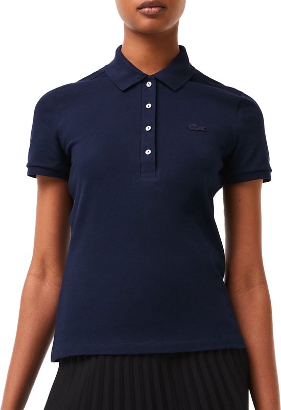 Lacoste Dames Poloshirt - Navy Blue - Maat 38 | bol.com