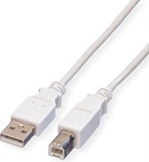 VALUE USB 2.0 Kabel, type A-B, Type A-B, wit, 1,8 m