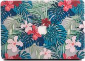 Lunso - cover hoes - MacBook Pro 15 inch (2016-2020) - Tropical leaves red