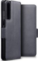 Qubits - lederen slim folio wallet hoes - Huawei P30 - Grijs