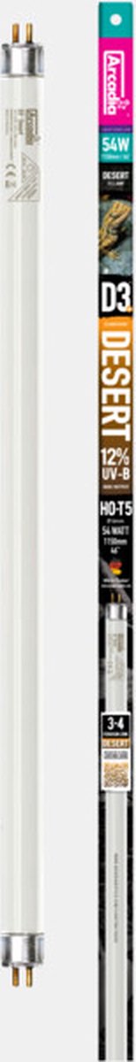 Arcadia D3+ Desert T5 Lamp 12% UVB 1170MM | 54 Watt