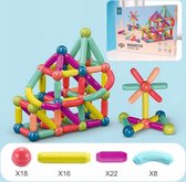 Magnetische Staafjes - 64 delig - Constructiespeelgoed - STEM Speelgoed - Montessori Speelgoed - Magnetische Bouwblokken - Constructie Speelgoed - Educatief Speelgoed - Magnetic Toys - Educatief - Speelgoed - Magnetische Staven - Magnatic Sticks