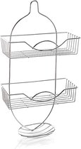 Decopatent® Doucherek voor over Douchekop - 3 Laags - Doucherekje Hangend douchestang - Badrek - Metaal - Douchemandje - Rvs