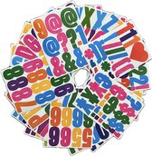 Afecto- set gekleurde plakletters - 318 stuks letters, nummers, symbolen- hoogte 5,5 cm - breng kleur in uw leven