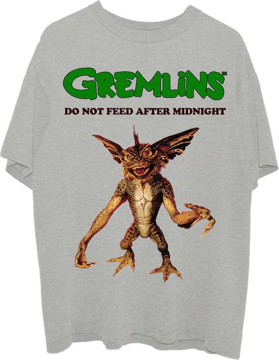 Gremlins - Stripe Do Not Feed Heren T-shirt - XL - Grijs