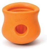 West Paw Toppl Zogoflex - Uitdagend en sterk speelgoed voor honden - Interactief - Vulbaar met voer of snacks - Oranje, Maat: Small