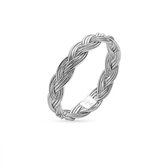 Twice As Nice Ring in zilver, 3 gevlochten rijen  54