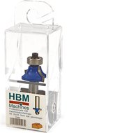 HBM Professionele HM Kwartrondprofielfrees R6,35 x 25,4 mm. Met Geleidelager