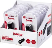 Hama USB auto lader - 2 USB poorten - 2.1A - Zwart