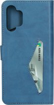 Mobiparts hoesje geschikt voor Samsung Galaxy A13 (4G) - Wallet/Boekhoesje - Eco Leer - Magneet Sluiting - Opberg vakken - Blauw