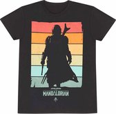 T-Shirt met Korte Mouwen The Mandalorian Spectrum Zwart Uniseks - M