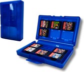 Game Card Case geschikt voor Nintendo Switch games - Accessoires Switch - 12 Games - Opbergen - Beschermen - Travel Koffer - Plastic - Blauw