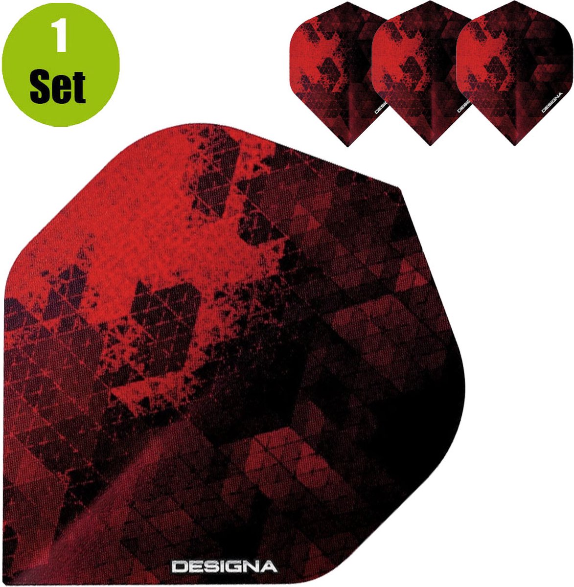 Designa Rock Dartflights - Rood