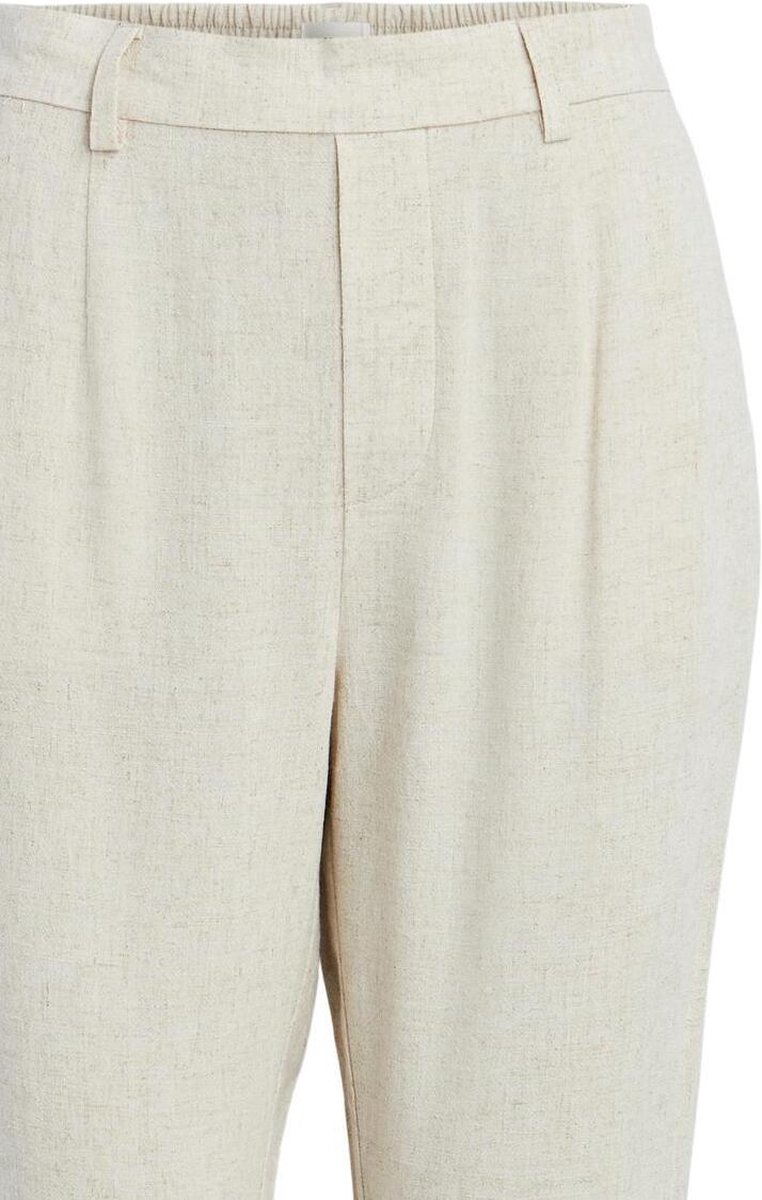 Only ONLSIESTA MW PULL-UP LINEN BL N dames broek ecru 186150 Only ONLSIESTA MW PULL-UP LINEN BL N dames broek ecru 186150